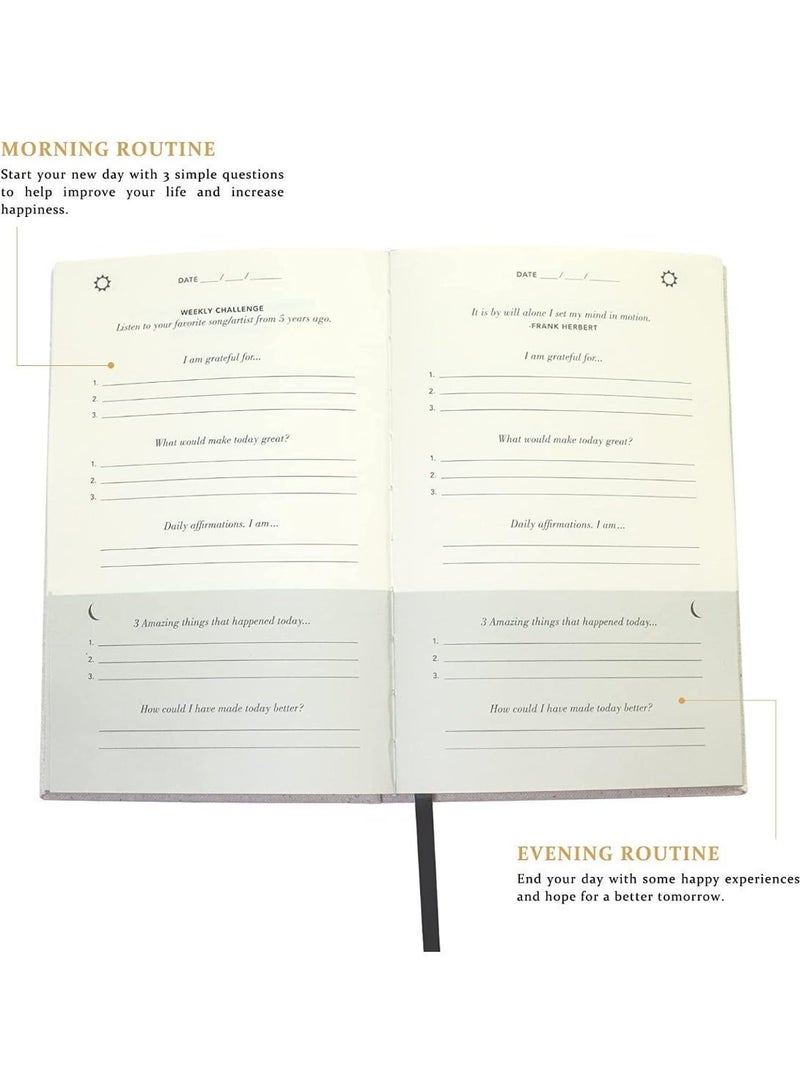 يوميات لمدة 5 دقائق: يوميات تعزز التفكير الذاتي والسعادة | نصائح توجيهية | الصحة الملهمة والنمو - Image 3